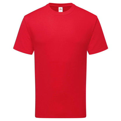 Red - Front - Fruit of the Loom Unisex Adult Pure Cotton T-Shirt