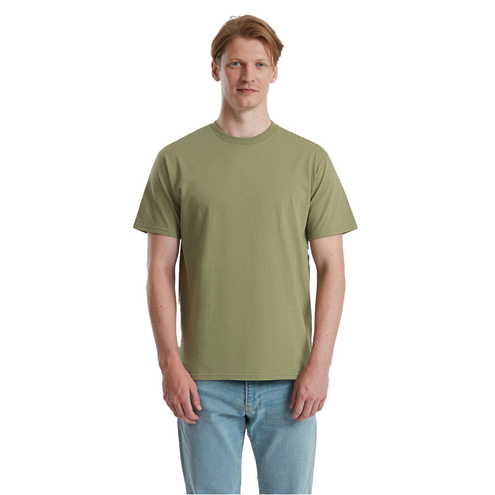 Classic Olive - Side - Fruit of the Loom Unisex Adult Pure Cotton T-Shirt