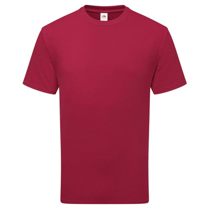 Cranberry - Front - Fruit of the Loom Unisex Adult Pure Cotton T-Shirt