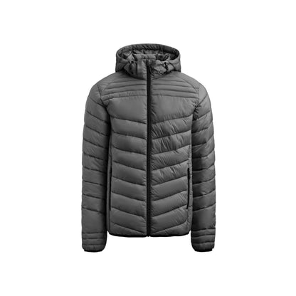 Steel Grey - Back - Printer Mens Base Plain Jacket