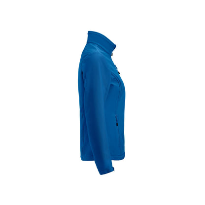 Bright Blue - Side - Printer RED Womens-Ladies Airwalk Soft Shell Jacket