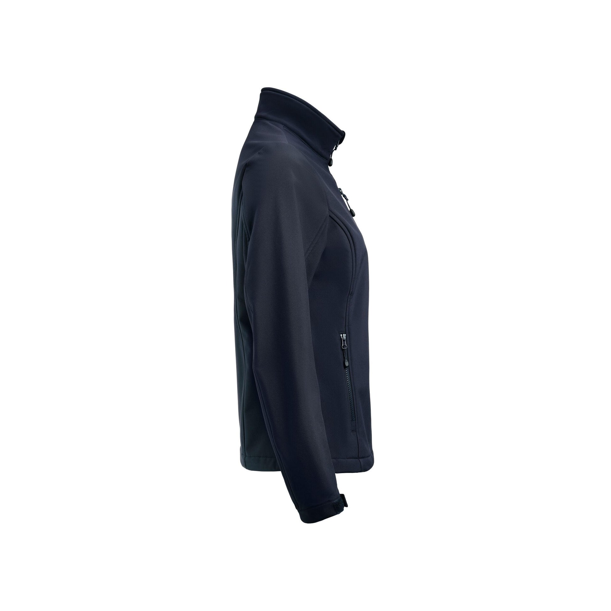 Navy - Side - Printer RED Womens-Ladies Airwalk Soft Shell Jacket