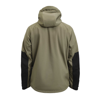Olive Green-Black - Back - Jobman Mens Oxygen Soft Shell Jacket