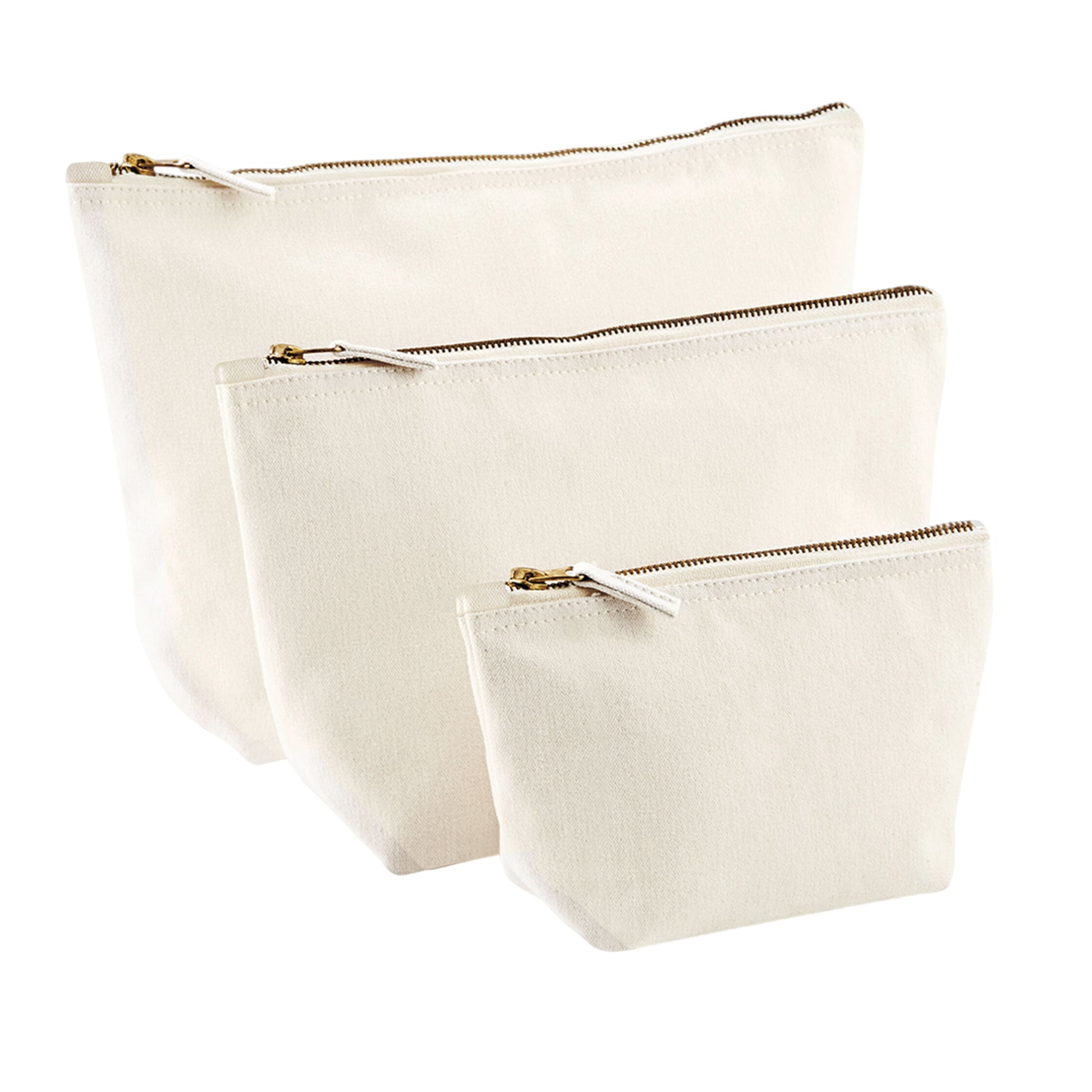 Natural - Front - Westford Mill Canvas Accessory Bag