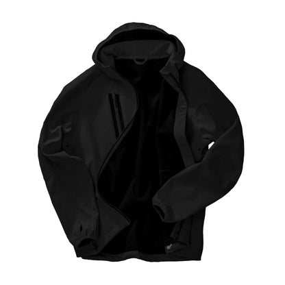 Black - Side - Result Recycled Mens Printed Recycled 3 Layer Casual Soft Shell Jacket