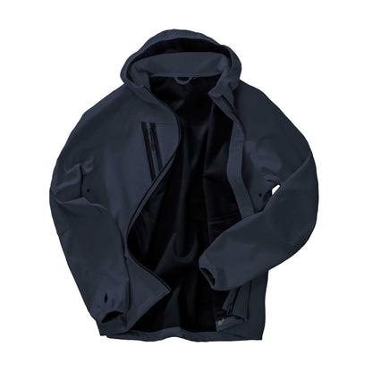 Navy - Side - Result Recycled Mens Printed Recycled 3 Layer Casual Soft Shell Jacket