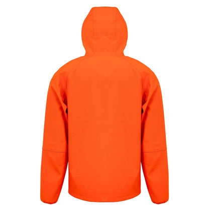 Orange-Navy - Back - Result Recycled Mens Printed Recycled 3 Layer Casual Soft Shell Jacket
