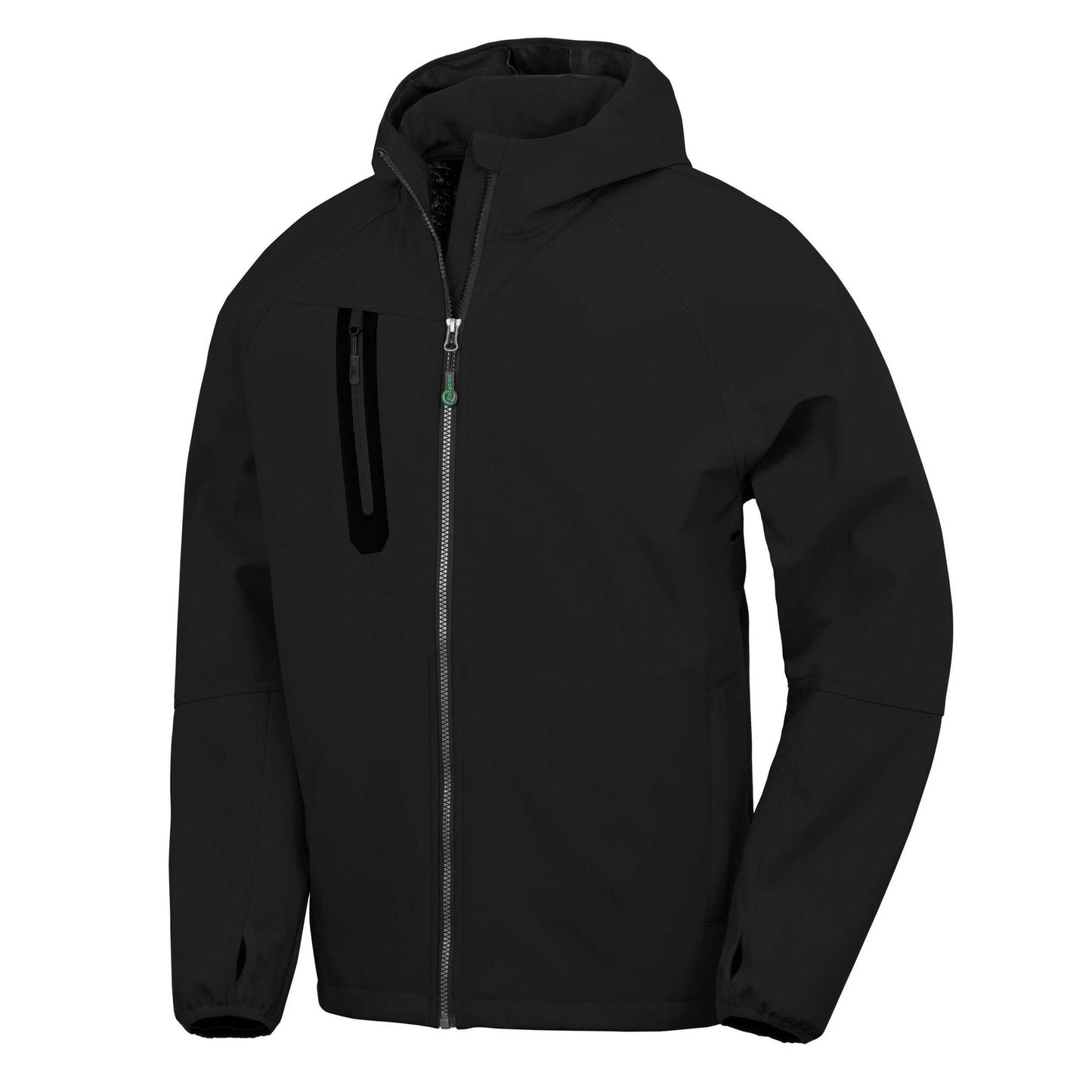 Black - Front - Result Recycled Mens Printed Recycled 3 Layer Casual Soft Shell Jacket