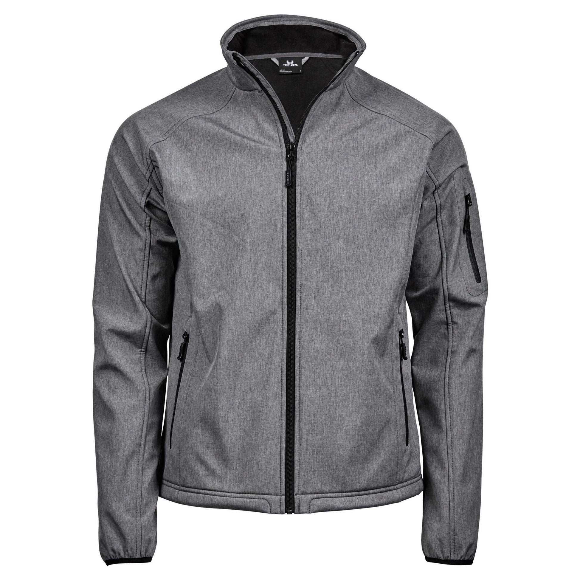 Grey Melange - Front - Tee Jays Mens Performance Lightweight Soft Shell Jacket