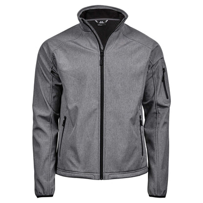 Grey Melange - Front - Tee Jays Mens Performance Lightweight Soft Shell Jacket