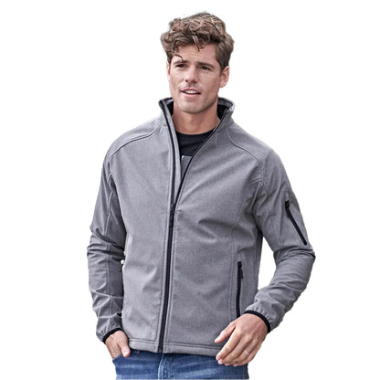 Grey Melange - Side - Tee Jays Mens Performance Lightweight Soft Shell Jacket