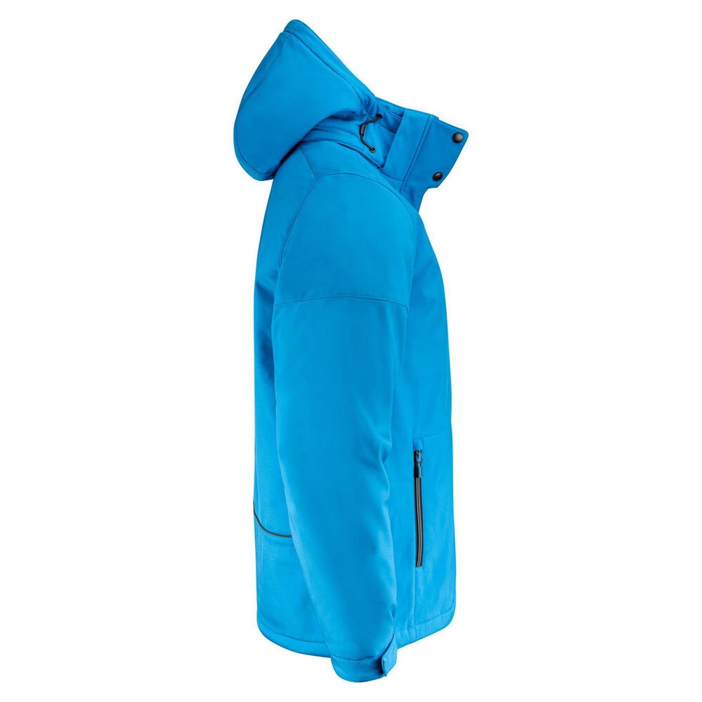 Ocean Blue - Side - Printer Mens Overlanding Soft Shell Jacket