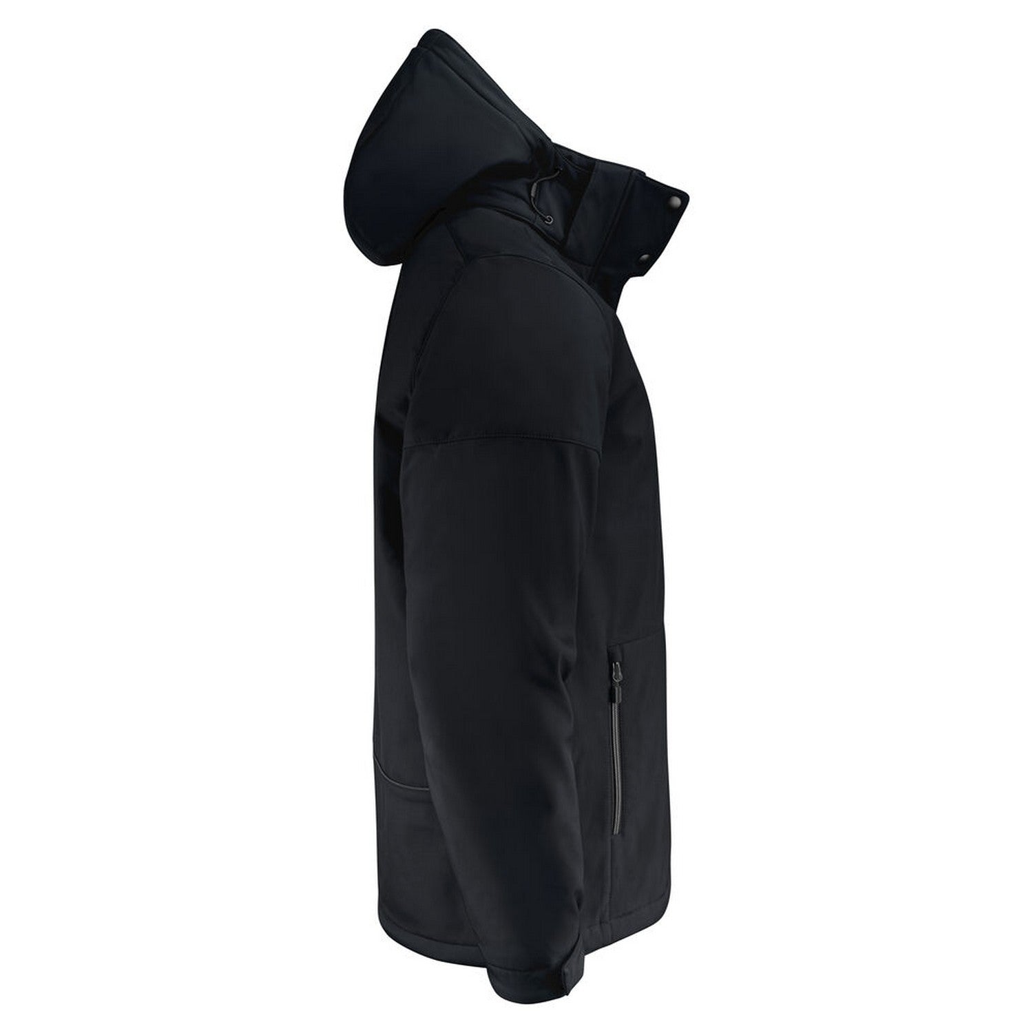 Black - Side - Printer Mens Overlanding Soft Shell Jacket