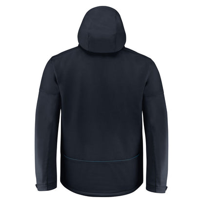 Dark Navy - Back - Printer Mens Overlanding Soft Shell Jacket