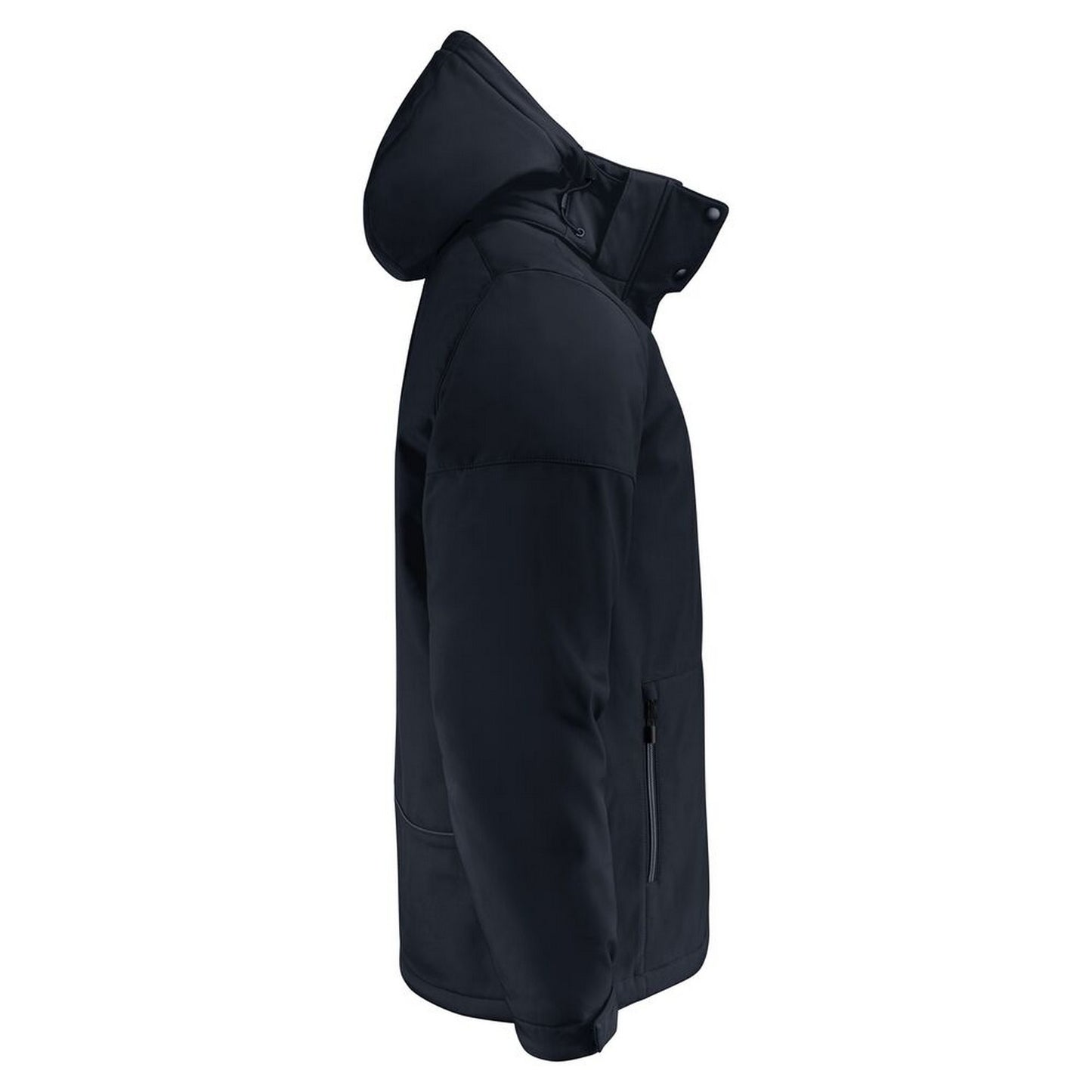 Dark Navy - Side - Printer Mens Overlanding Soft Shell Jacket