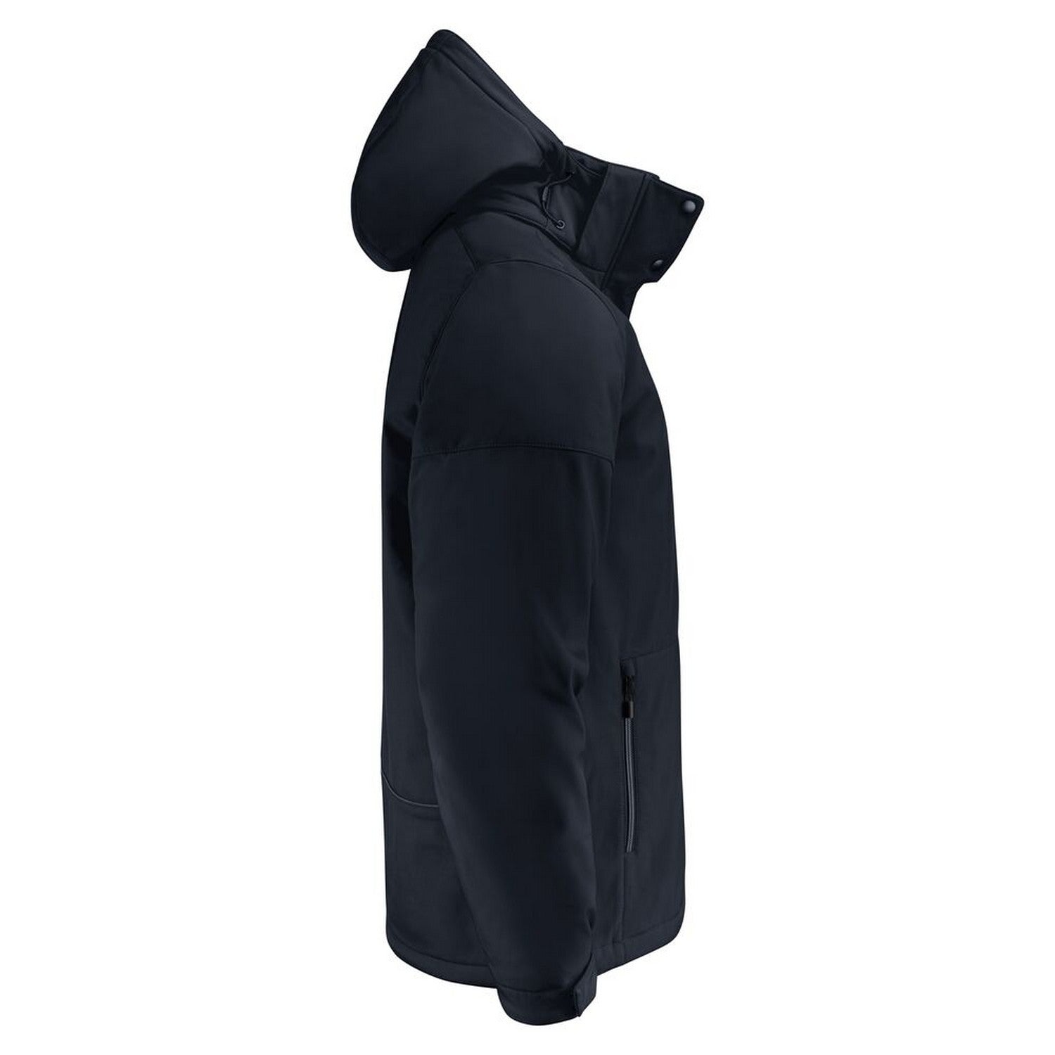 Dark Navy - Side - Printer Mens Overlanding Soft Shell Jacket