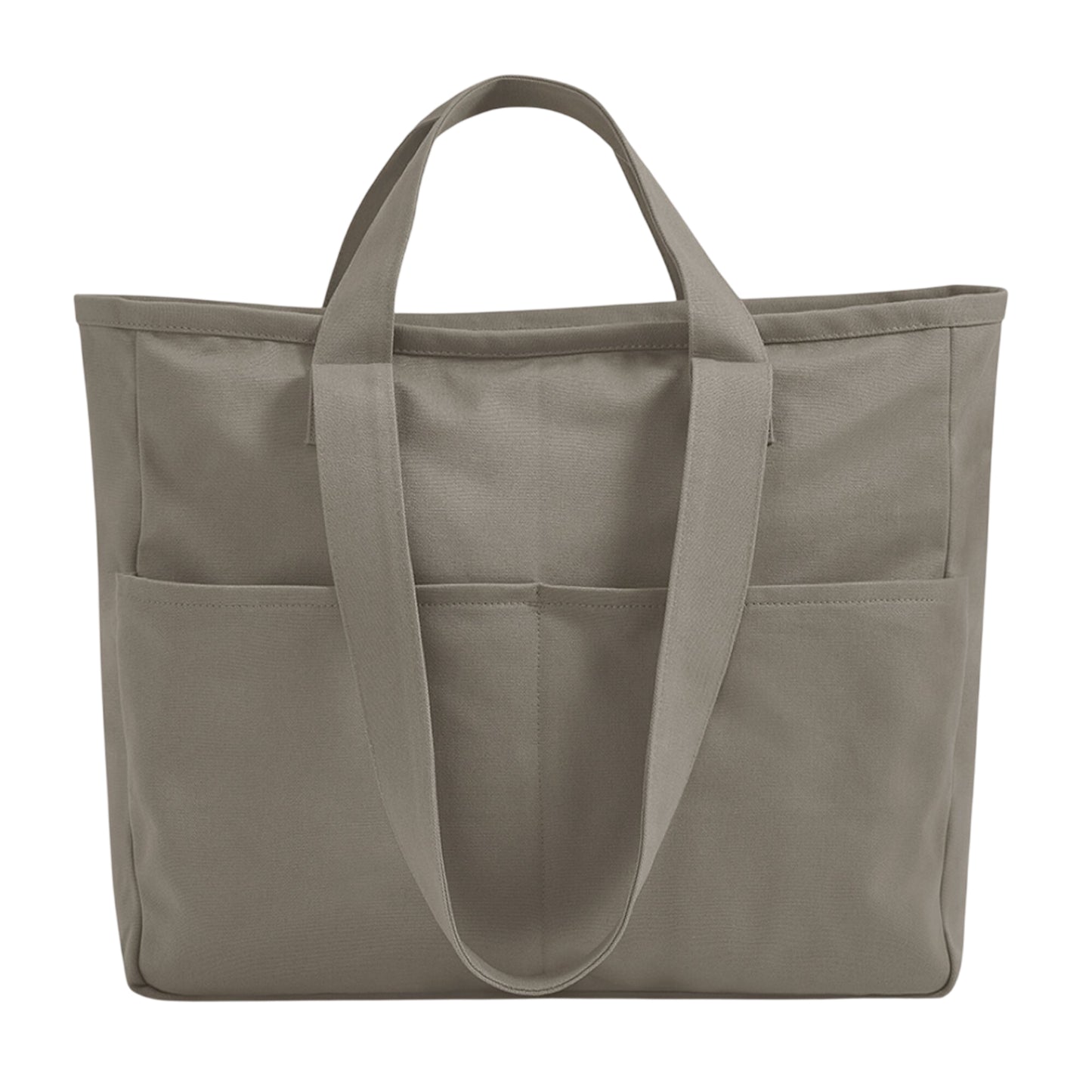 Mushroom - Front - Westford Mill Cargo Pocket Tote Bag
