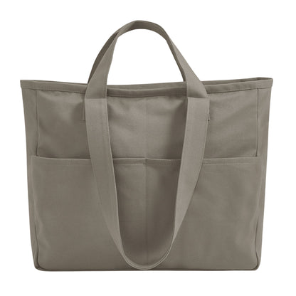 Mushroom - Front - Westford Mill Cargo Pocket Tote Bag