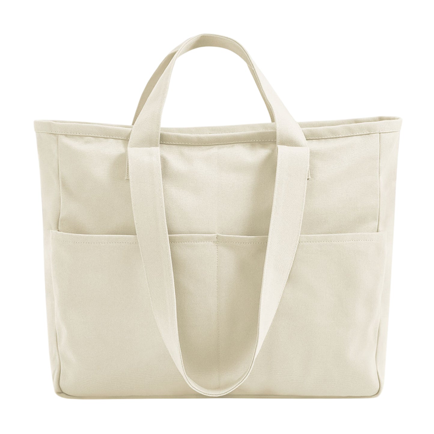 Natural - Front - Westford Mill Cargo Pocket Tote Bag