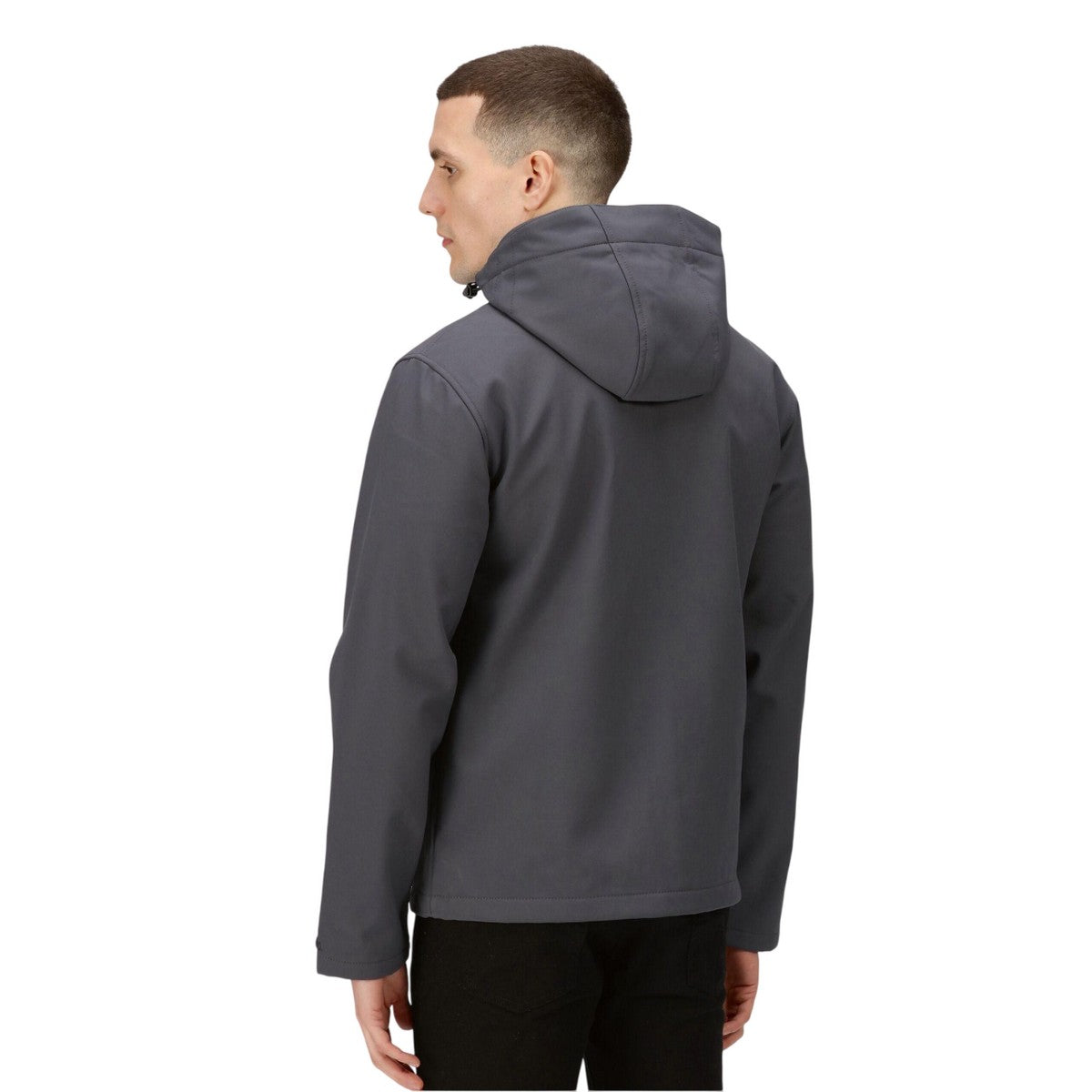 Seal Grey-Black - Lifestyle - Regatta Professional Mens Venturer Softshell 3 Layer Hooded Jacket