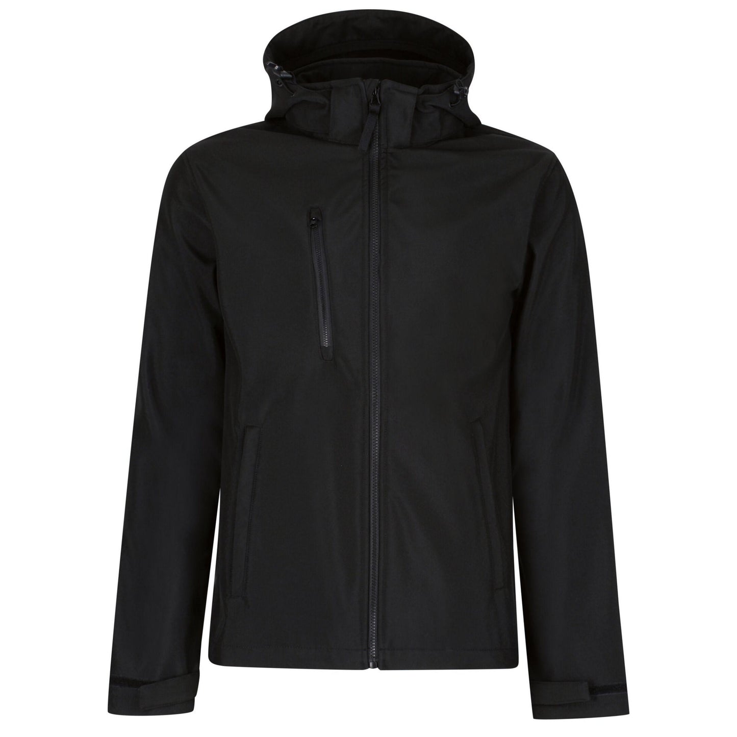 Black - Back - Regatta Professional Mens Venturer Softshell 3 Layer Hooded Jacket