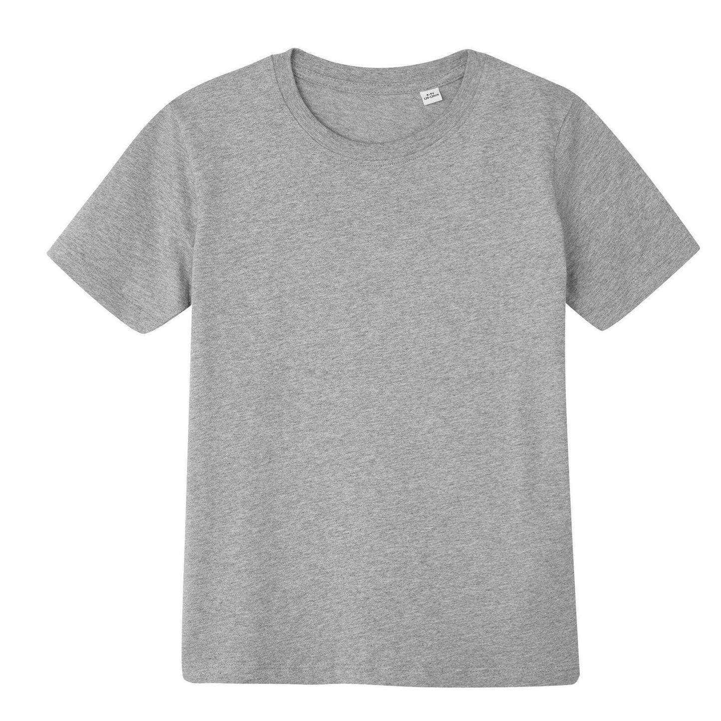 Heather Grey Melange - Front - Mantis Childrens-Kids Essential Organic T-Shirt