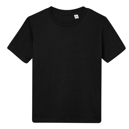 Black - Front - Mantis Childrens-Kids Essential Organic T-Shirt