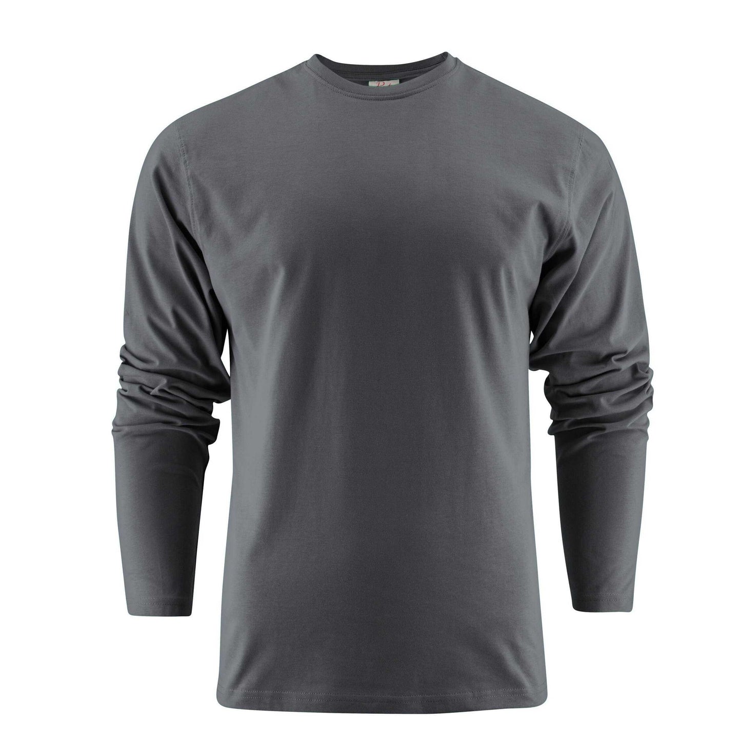 Steel Grey - Front - Printer Mens Heavy Long-Sleeved T-Shirt
