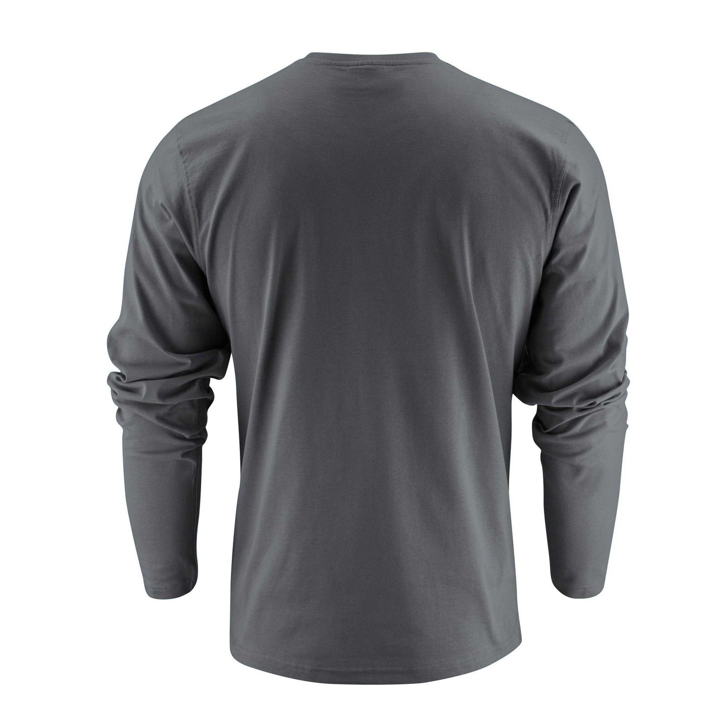 Steel Grey - Back - Printer Mens Heavy Long-Sleeved T-Shirt