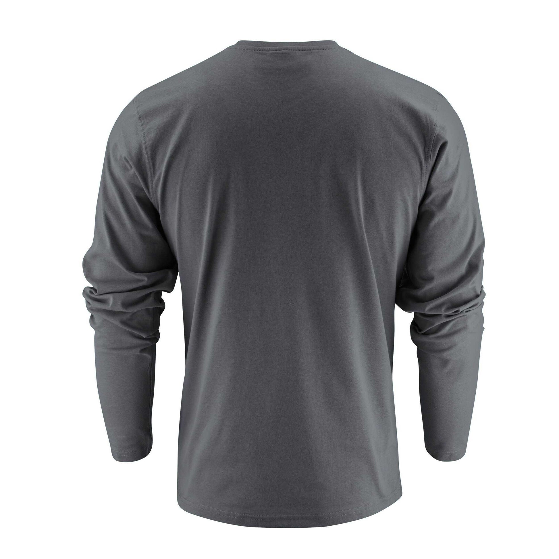 Steel Grey - Back - Printer Mens Heavy Long-Sleeved T-Shirt