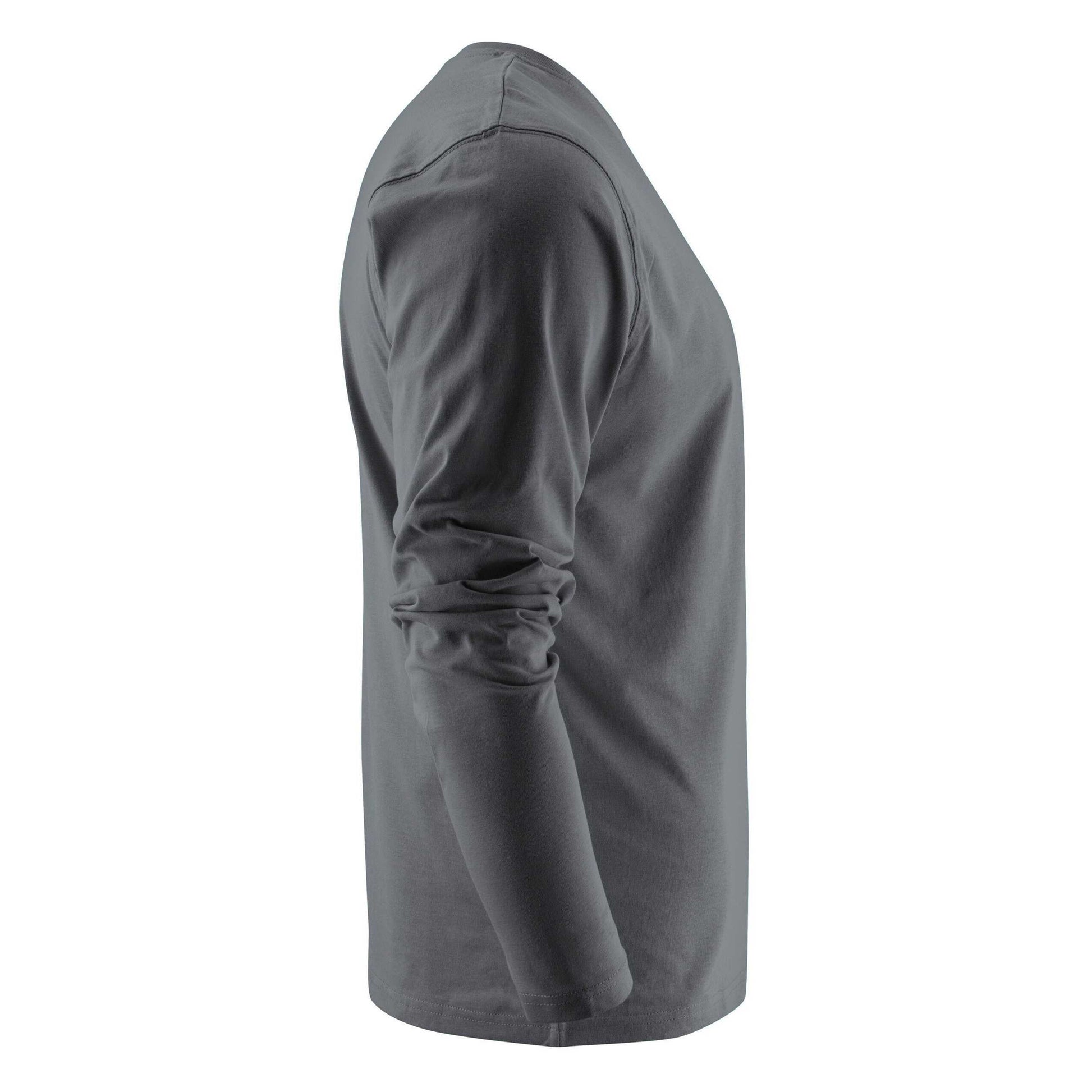 Steel Grey - Side - Printer Mens Heavy Long-Sleeved T-Shirt