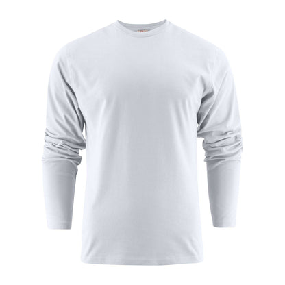 White - Front - Printer Mens Heavy Long-Sleeved T-Shirt