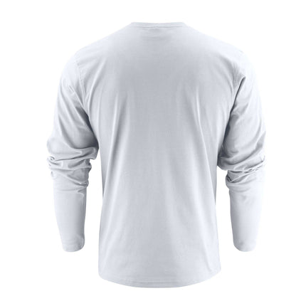 White - Back - Printer Mens Heavy Long-Sleeved T-Shirt