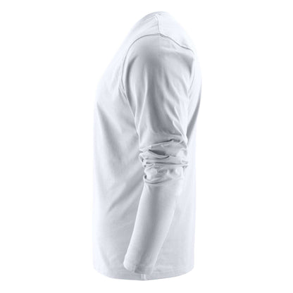 White - Lifestyle - Printer Mens Heavy Long-Sleeved T-Shirt