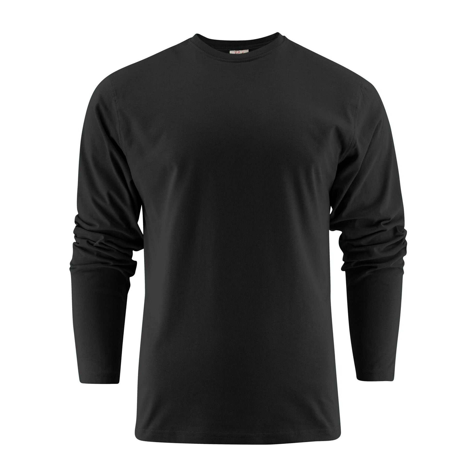 Black - Front - Printer Mens Heavy Long-Sleeved T-Shirt