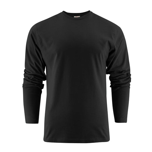 Black - Front - Printer Mens Heavy Long-Sleeved T-Shirt