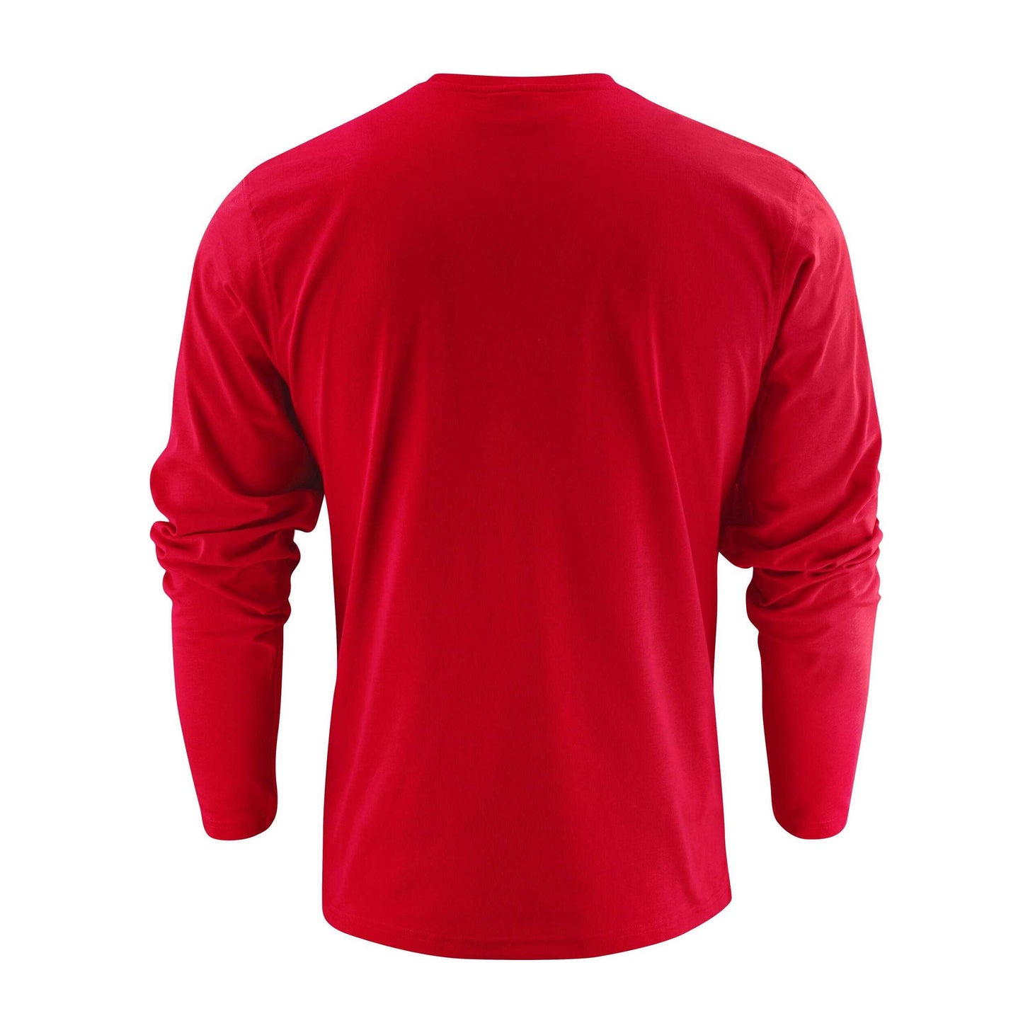 Red - Back - Printer Mens Heavy Long-Sleeved T-Shirt