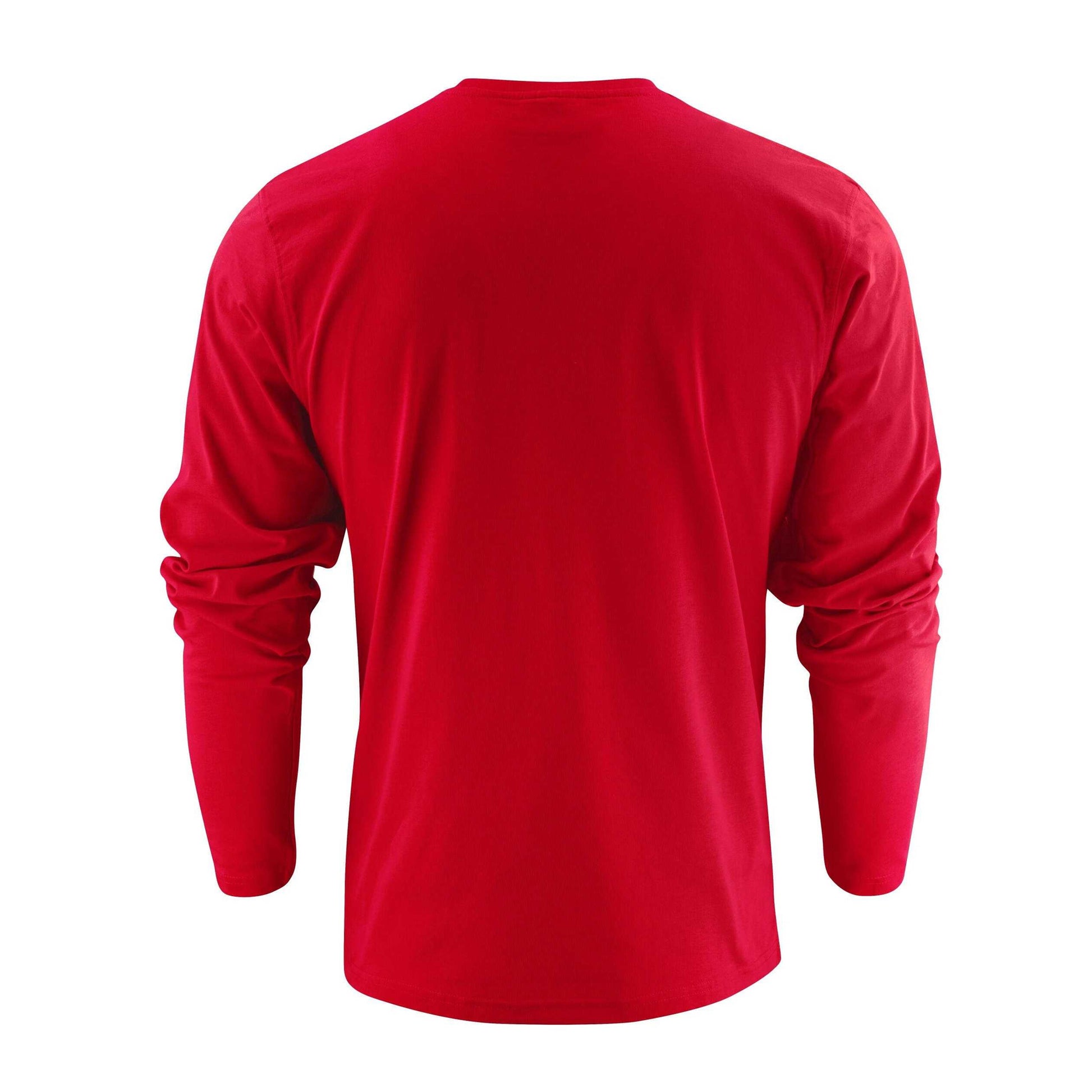 Red - Back - Printer Mens Heavy Long-Sleeved T-Shirt