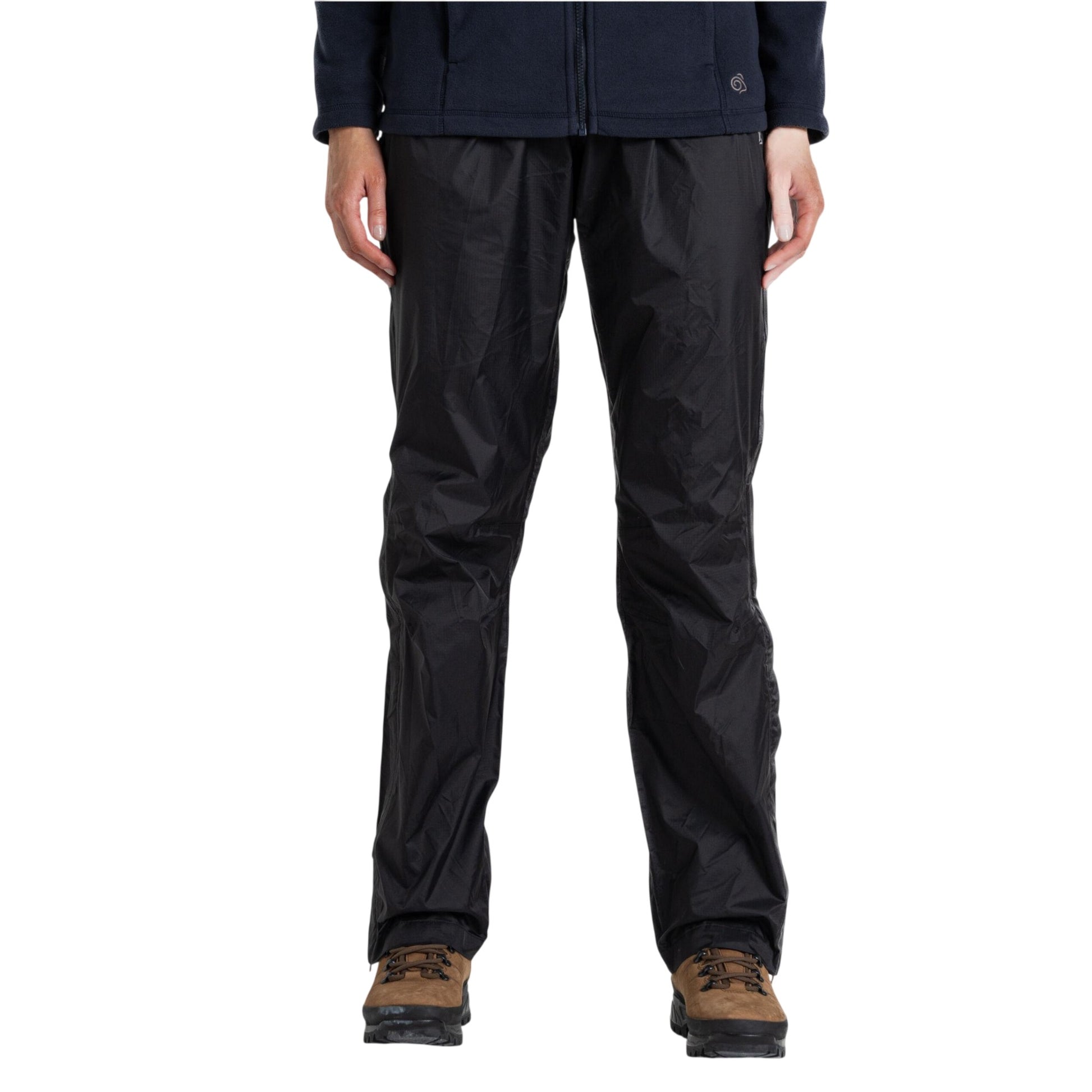 Black - Side - Craghoppers Expert Unisex Adult Packable Over Trousers