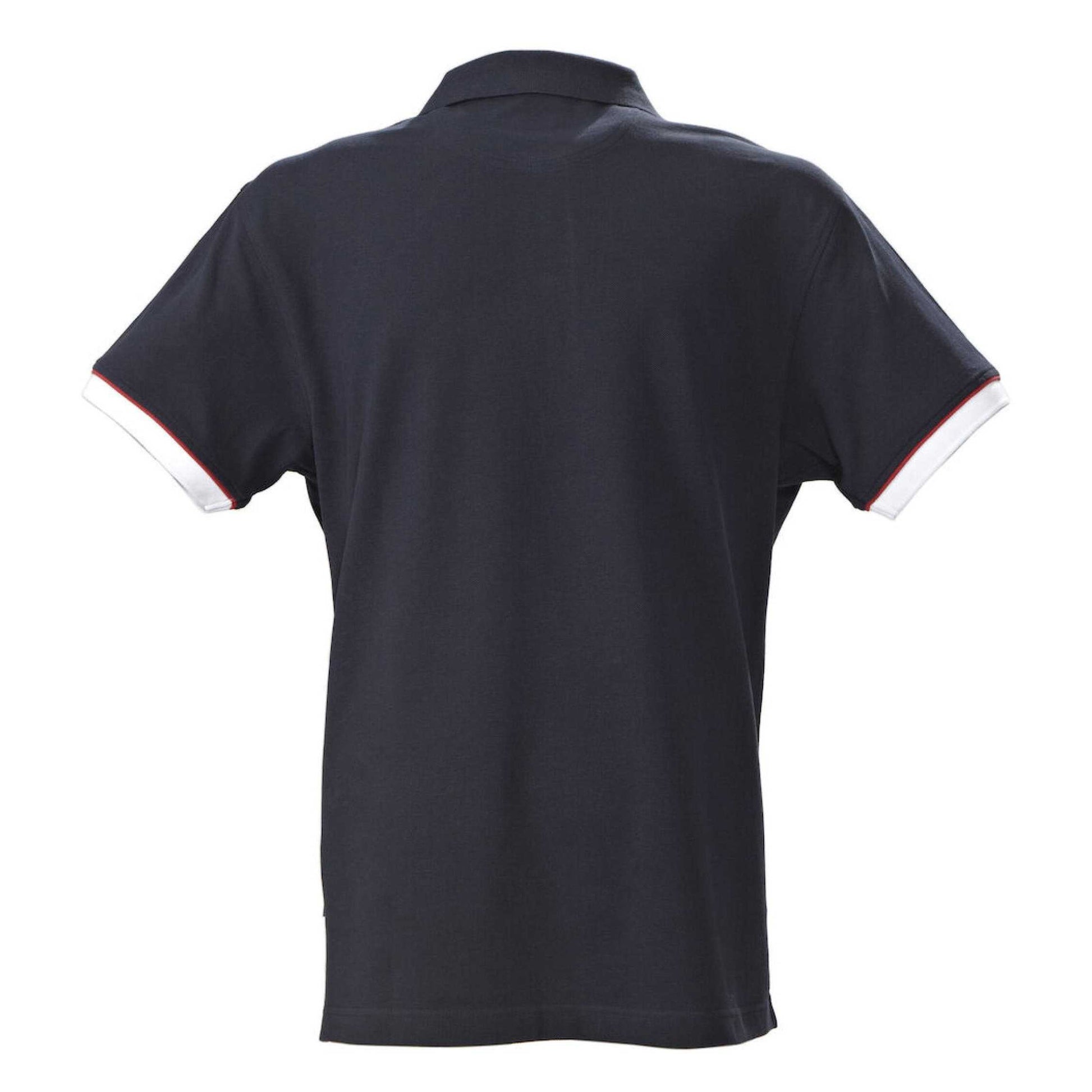 Navy - Back - James Harvest Mens Anderson Pique Polo Shirt