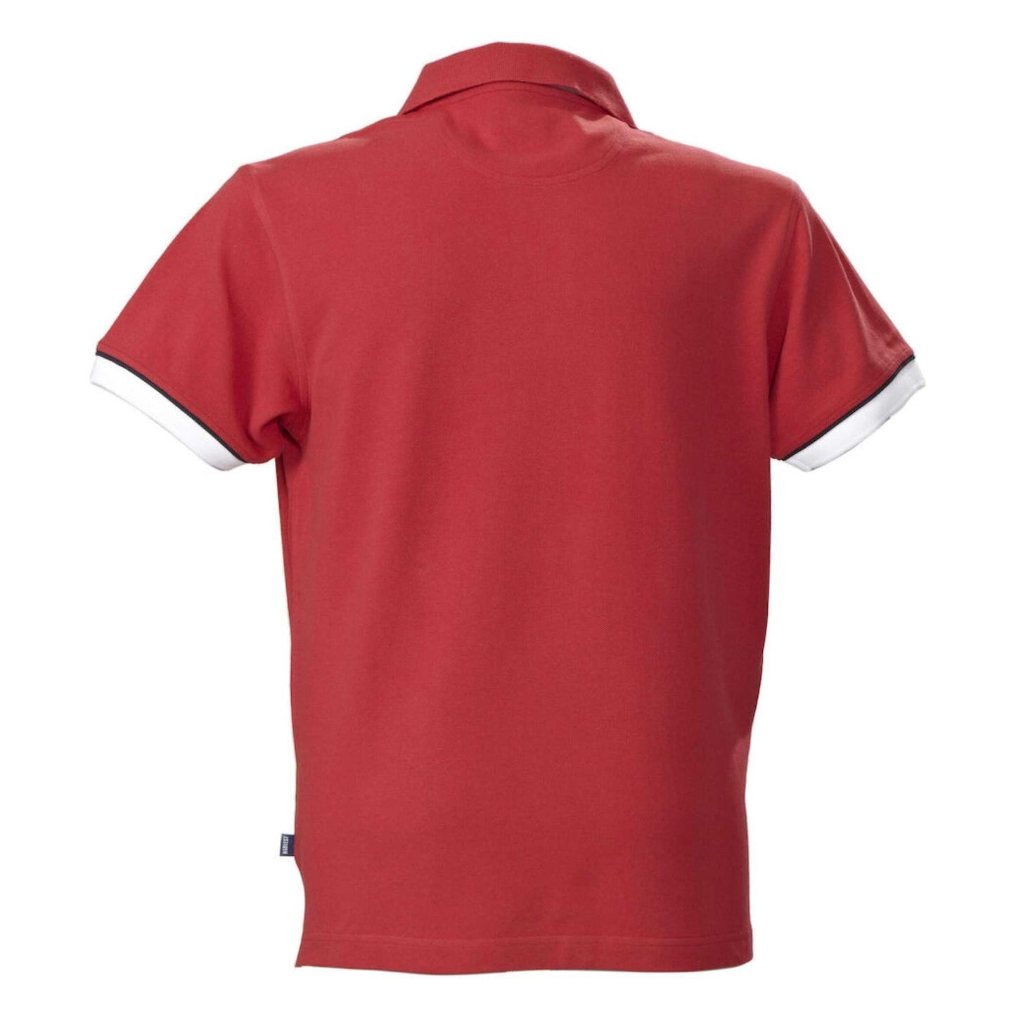 Red - Back - James Harvest Mens Anderson Pique Polo Shirt
