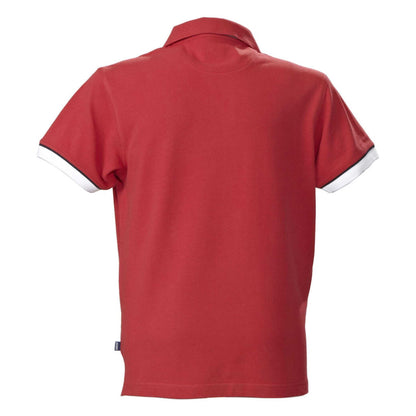 Red - Back - James Harvest Mens Anderson Pique Polo Shirt