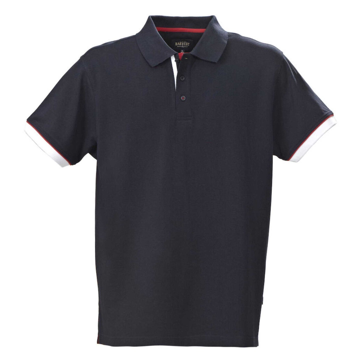 Navy - Front - James Harvest Mens Anderson Pique Polo Shirt