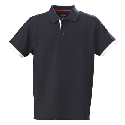Navy - Front - James Harvest Mens Anderson Pique Polo Shirt