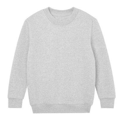 Heather Grey Melange Marl - Front - Mantis Childrens-Kids Essential Organic Sweatshirt