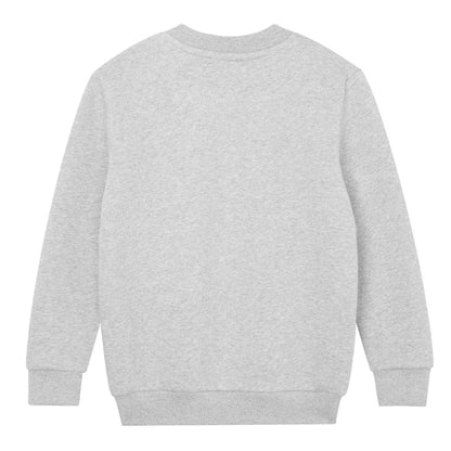 Heather Grey Melange Marl - Back - Mantis Childrens-Kids Essential Organic Sweatshirt