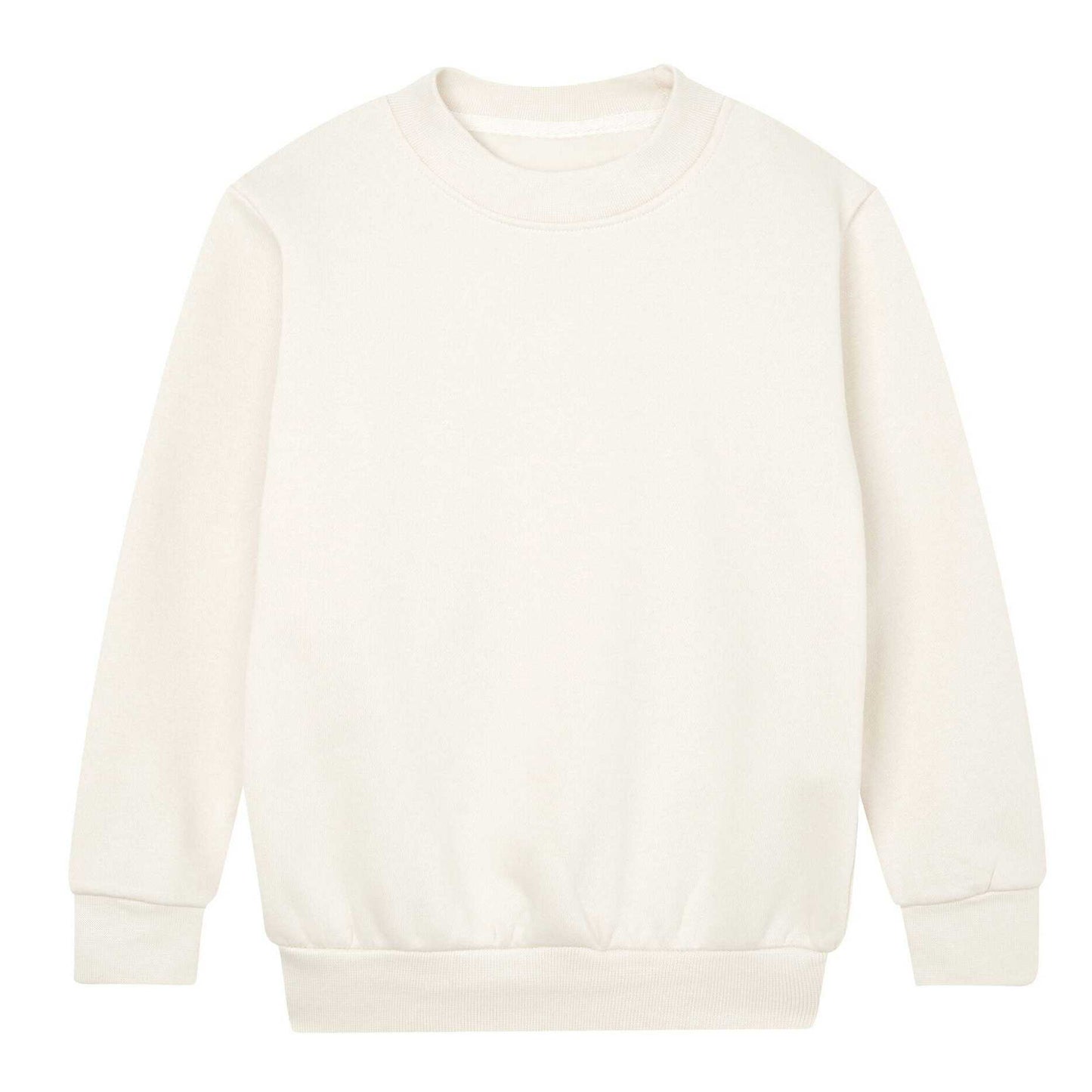 Natural - Front - Mantis Childrens-Kids Essential Organic Sweatshirt