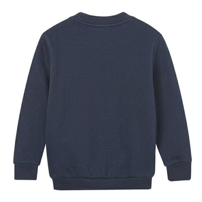 Navy - Back - Mantis Childrens-Kids Essential Organic Sweatshirt