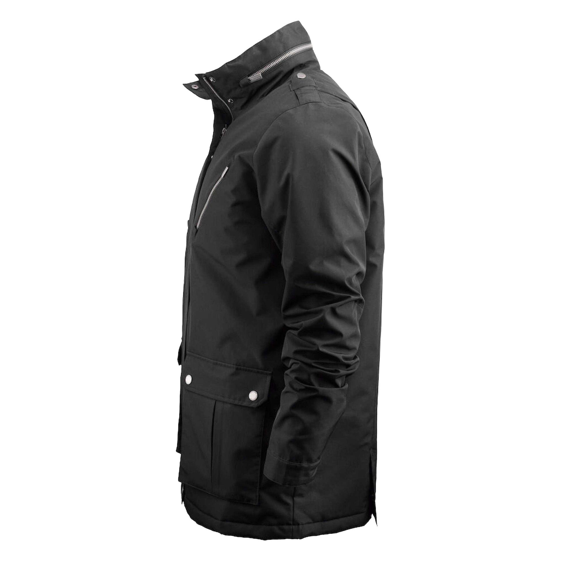 Black - Side - James Harvest Mens Kingsport Padded Jacket