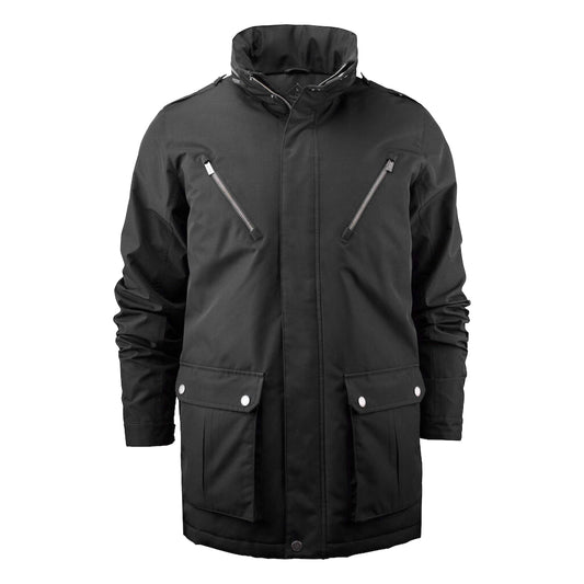 Black - Front - James Harvest Mens Kingsport Padded Jacket